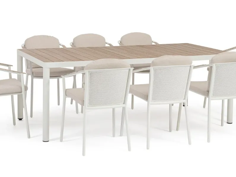 Bizzotto Ulises vapor  set tavolo+8sedie: arredo giardino in offerta