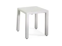 Arredo Giardino Collezione esclusiva Tavolino basso alluminio alma bianco cm 35x35h42 - vacchetti a prezzo scontato