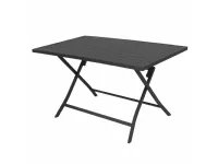 Arredo Giardino Cosma outdoor living Set tavolo alabama 130 x 77 pieghevole con 4 sedie alabama antracite con un ribasso esclusivo