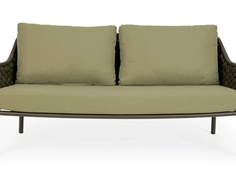 Mobile giardino Divano 2 posti everly verde oliva  di Bizzotto a prezzi convenienti