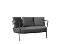 Arredo giardino Vermobil Divano daisy grigio antico - 2 posti cuscini grigio spalmato A PREZZI OUTLET