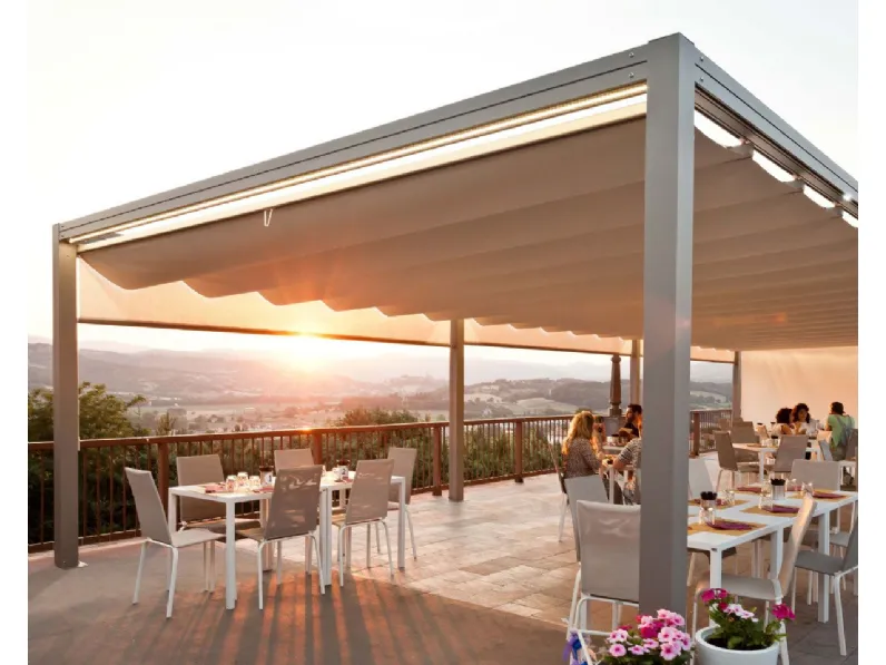 Arredo Giardino Gazebo onda 120 misura 300x300 cm Giulio barbieri a prezzo ribassato