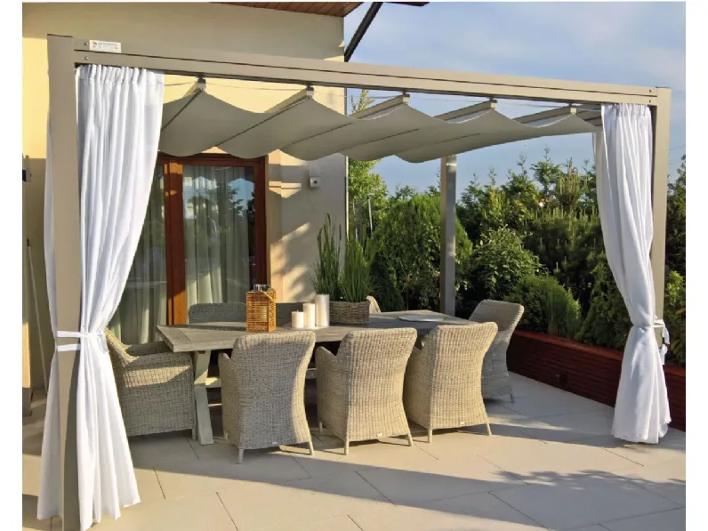 Arredo Giardino Gazebo onda 120 misura 300x300 cm Giulio barbieri a prezzo ribassato