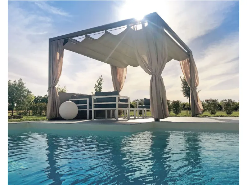 Arredo Giardino Gazebo onda 120 misura 300x300 cm Giulio barbieri a prezzo ribassato