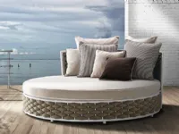 Md work Letto rotondo per esterno completo di materasso e cuscineria : arredo giardino a prezzi convenienti