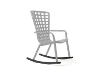 Poltrona dondolo folio rocking antracite con cuscino colore lino Arredo Giardino Nardi IN OFFERTA