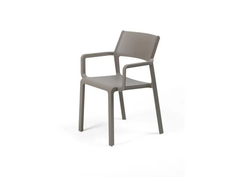 Mobile giardino Sedia trill armchair tortora on braccioli  di Nardi con forte sconto