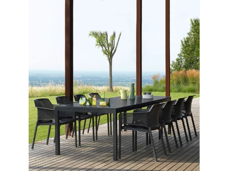 Arredo giardino Tavolo allungabile rio 140/210 antracite Nardi a prezzo scontato
