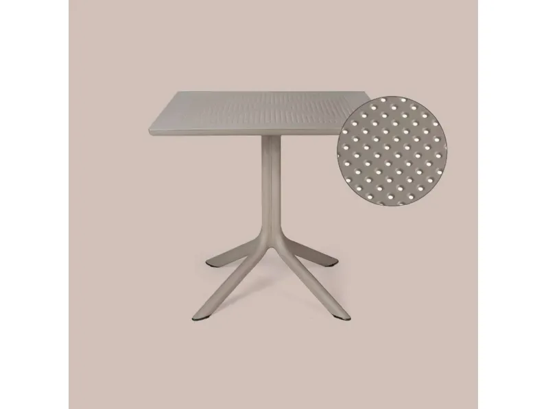 Arredo Giardino Nardi Tavolo clip 80x80 tortora - nardi A PREZZI OUTLET