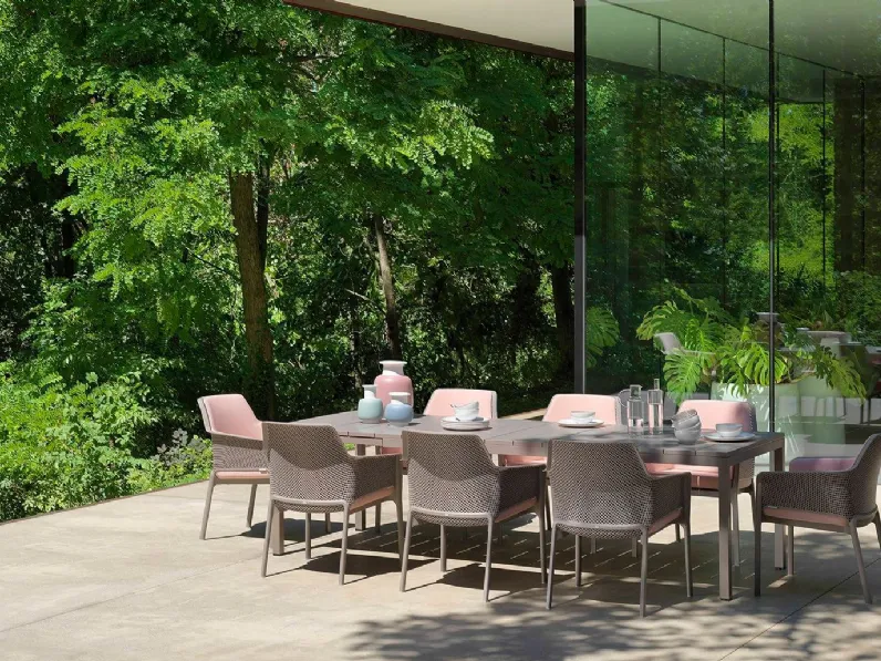 Arredo Giardino Tavolo rio 210 e 8 sedie net relax Nardi OFFERTA OUTLET