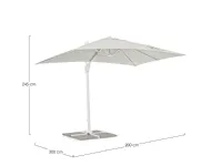 Ombrellone eden 200 x 300 telo naturale Collezione esclusiva: arredo giardino a prezzo scontato