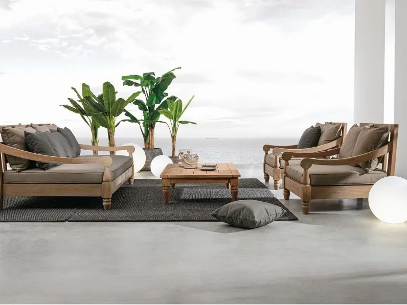 Arredo Giardino Outlet etnico Daybed divano bali teak con uno sconto esclusivo