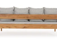 Arredo Giardino Divano 3p kobo teak  Outlet etnico OFFERTA OUTLET