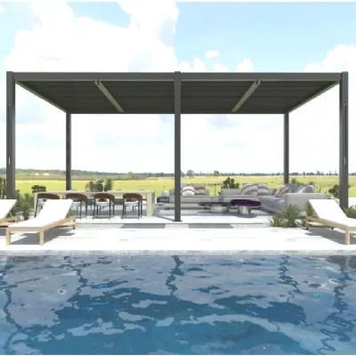 Arredo Giardino Outlet etnico Pergola alluminio bioclimatica 5,83 a prezzo ribassato