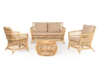 Scopri il Set salotto Mykonos Rattan a prezzo scontato! Arredo Giardino Outlet Etnico.