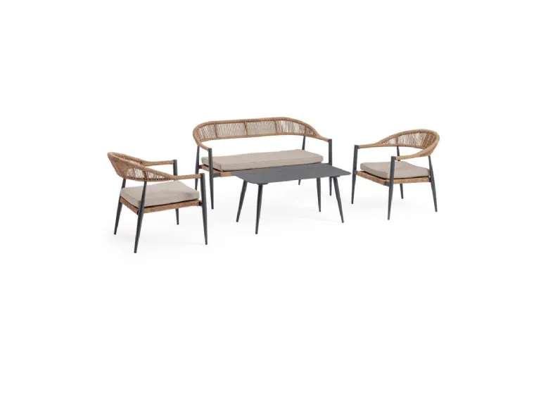 Set4 salotto jandia Outlet etnico: arredo giardino a prezzo Outlet