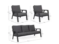 Arredo Giardino Bizzotto Salotto 3 pezzi truman bizzotto a prezzo scontato