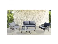 Arredo giardino Salotto gardenia 4 posti antracite cosma Cosma outdoor living a prezzo ribassato
