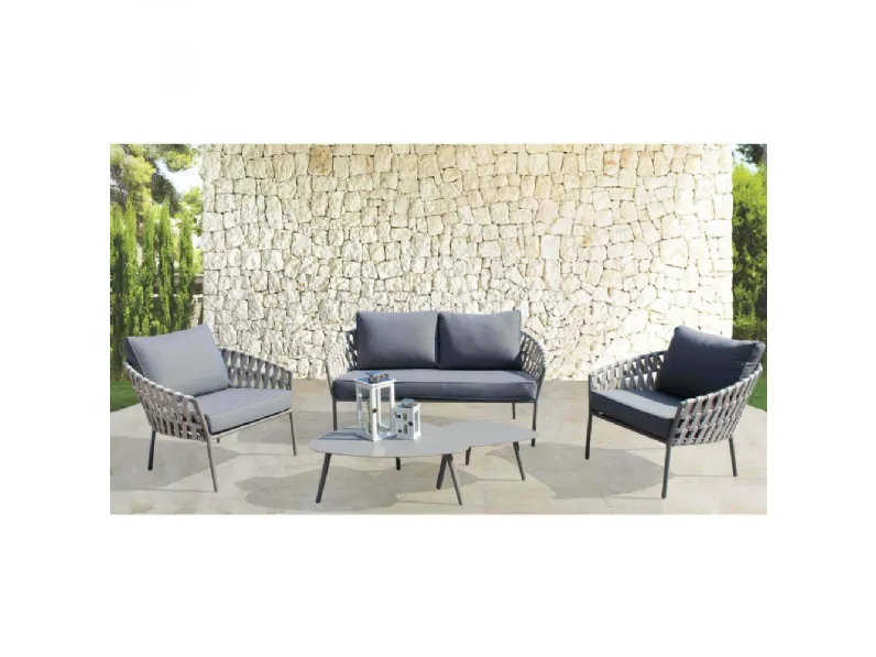Arredo giardino Salotto gardenia 4 posti antracite cosma Cosma outdoor living a prezzo ribassato