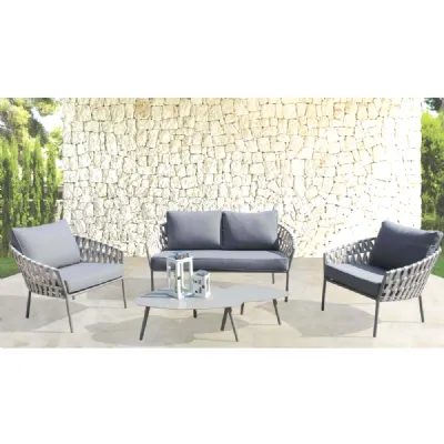 Arredo giardino Salotto gardenia 4 posti antracite cosma Cosma outdoor living a prezzo ribassato