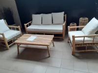 Arredo Giardino Salotto  in legno di teak nature   Outlet etnico a prezzo ribassato