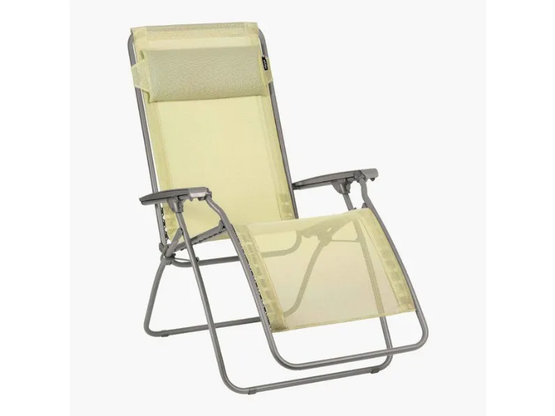 Arredo Giardino Sdraio lafuma poltrona relax r clip batyline iso etamine giallo chiaro Collezione esclusiva OFFERTA OUTLET