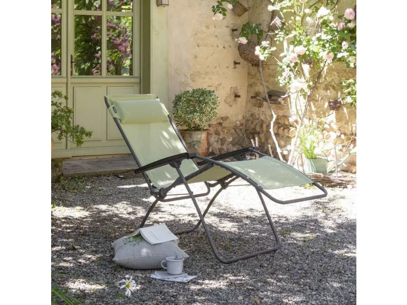 Arredo Giardino Sdraio lafuma poltrona relax r clip batyline iso etamine giallo chiaro Collezione esclusiva OFFERTA OUTLET