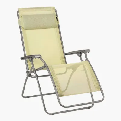 Arredo Giardino Sdraio lafuma poltrona relax r clip batyline iso etamine giallo chiaro Collezione esclusiva OFFERTA OUTLET