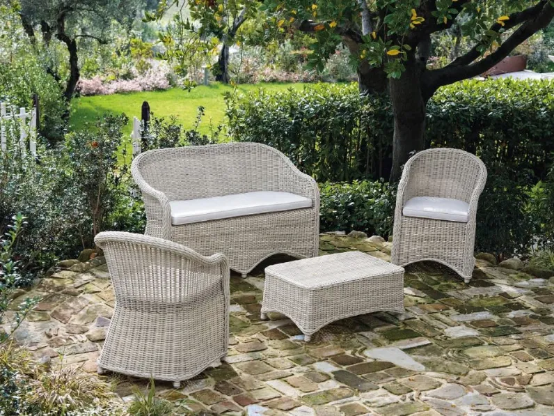 Arredo giardino Md work Set portofino in poly-rattan di altissima qualita con un ribasso esclusivo