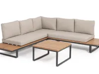 Arredo Giardino Outlet etnico Set salotto angolare zelmar antracite a prezzo scontato