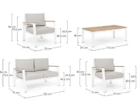 Arredo Giardino Set salotto belmar bianco o antracite  Outlet etnico a prezzo ribassato