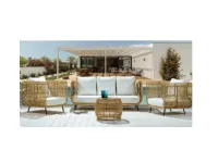 Arredo Giardino Set salotto varadero in rattan naturale Outlet etnico a prezzo ribassato