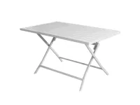 Arredo giardino Set tavolo pieghevole alabama 130 x 77 con 4 sedie alabama bianco Cosma outdoor living OFFERTA OUTLET - 50%