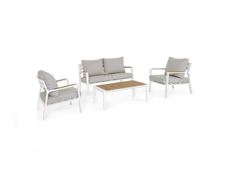 Arredo Giardino Bizzotto Set4 salotto ernst bianco a prezzo ribassato