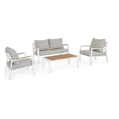 Arredo Giardino Bizzotto Set4 salotto ernst bianco a prezzo ribassato