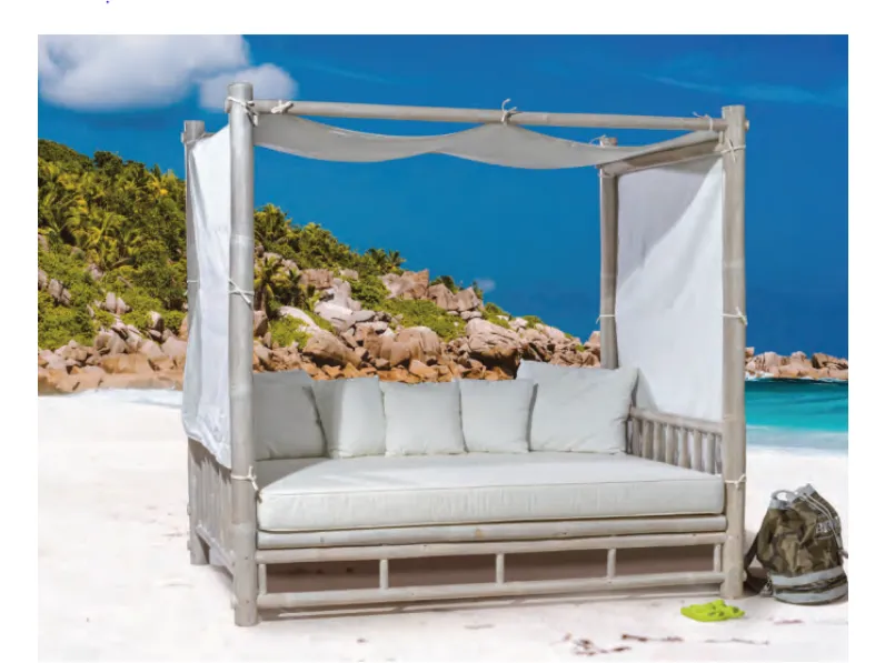 Arredo Giardino Sofa milos gazebo spiaggia Outlet etnico a prezzo scontato