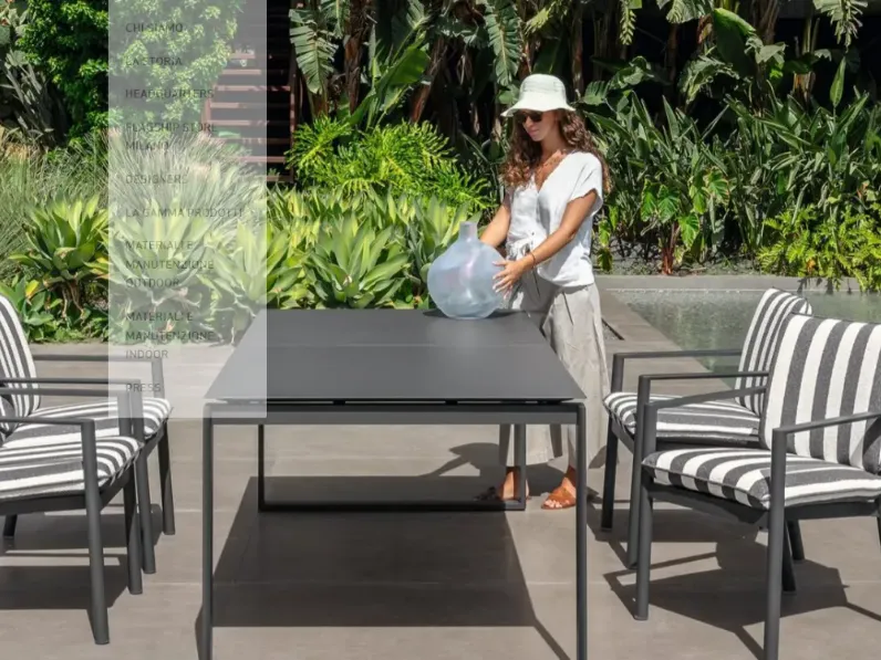 Arredo giardino Finn tavolo e sedie Talenti OFFERTA OUTLET - 40%