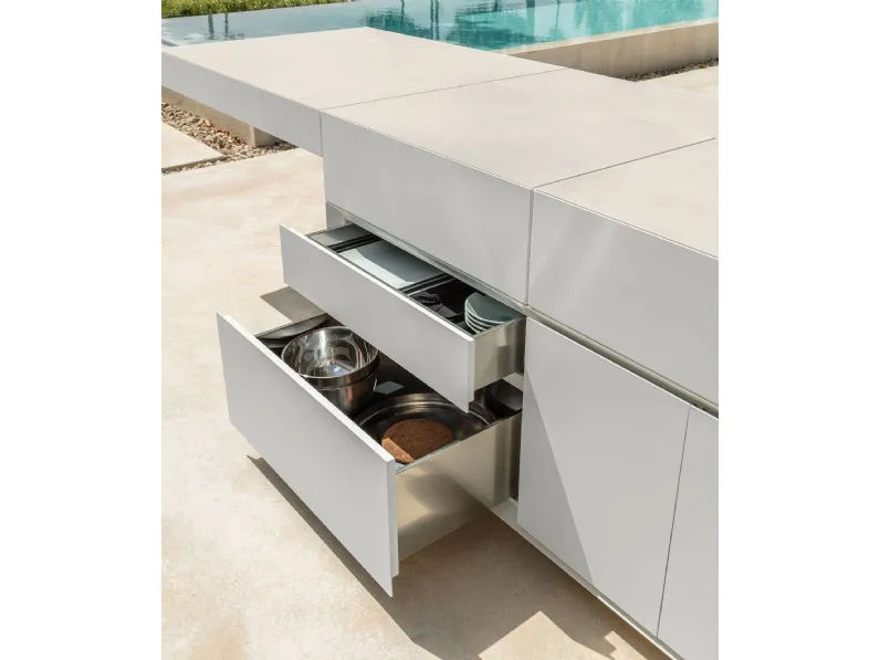 Arredo Giardino Talenti Tikal bianca penisola 3 moduli  con un ribasso esclusivo