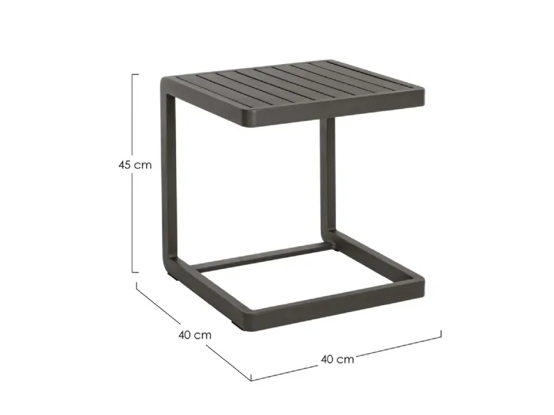 Bizzotto Tavolino konnor antracite bizzotto: arredo giardino in offerta