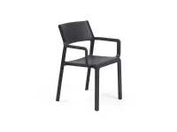 Arredo Giardino Nardi Tavolo allungabile rio 140/210 antracite con 6 poltroncine trill armchair antracite A PREZZI OUTLET