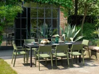 Tavolo allungabile rio 210/280 antracite con 6 poltroncine trill armchair antracite Nardi: arredo giardino a prezzo Outlet