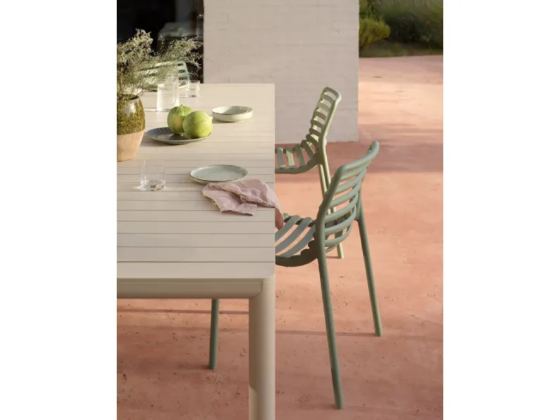 TAVOLO PIEGHEVOLE TEVERE VERDE 79X72 GIARDINO - 5