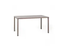 Arredo giardino Nardi Tavolo cube 140 x 80 con 4 poltroncine trill tortora con un ribasso esclusivo