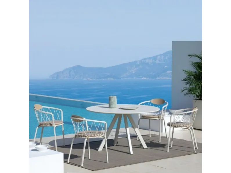Arredo giardino Vermobil Tavolo daisy ø 130 grigio antico A PREZZI OUTLET