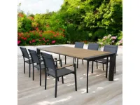 Arredo Giardino Cosma outdoor living Tavolo manhattan con 6 sedie cosma a prezzo scontato