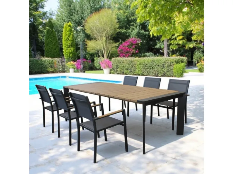 Arredo Giardino Cosma outdoor living Tavolo manhattan con 6 sedie cosma a prezzo scontato