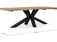 Arredo giardino Tavolo ramsey 240x100 in teak riciclato antracite con 8 poltroncine florencia- bizzotto Bizzotto a prezzo ribassato