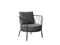 Arredo giardino Poltrona bassa daisy grigio antico - cuscini grigio spalmato Vermobil a prezzo scontato