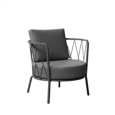 Arredo giardino Poltrona bassa daisy grigio antico - cuscini grigio spalmato Vermobil a prezzo scontato