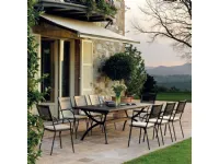 Mobile giardino Set tavolo allungabile valentino 220/320 grigio antico con 8 poltroncine alice di Vermobil a prezzo ribassato